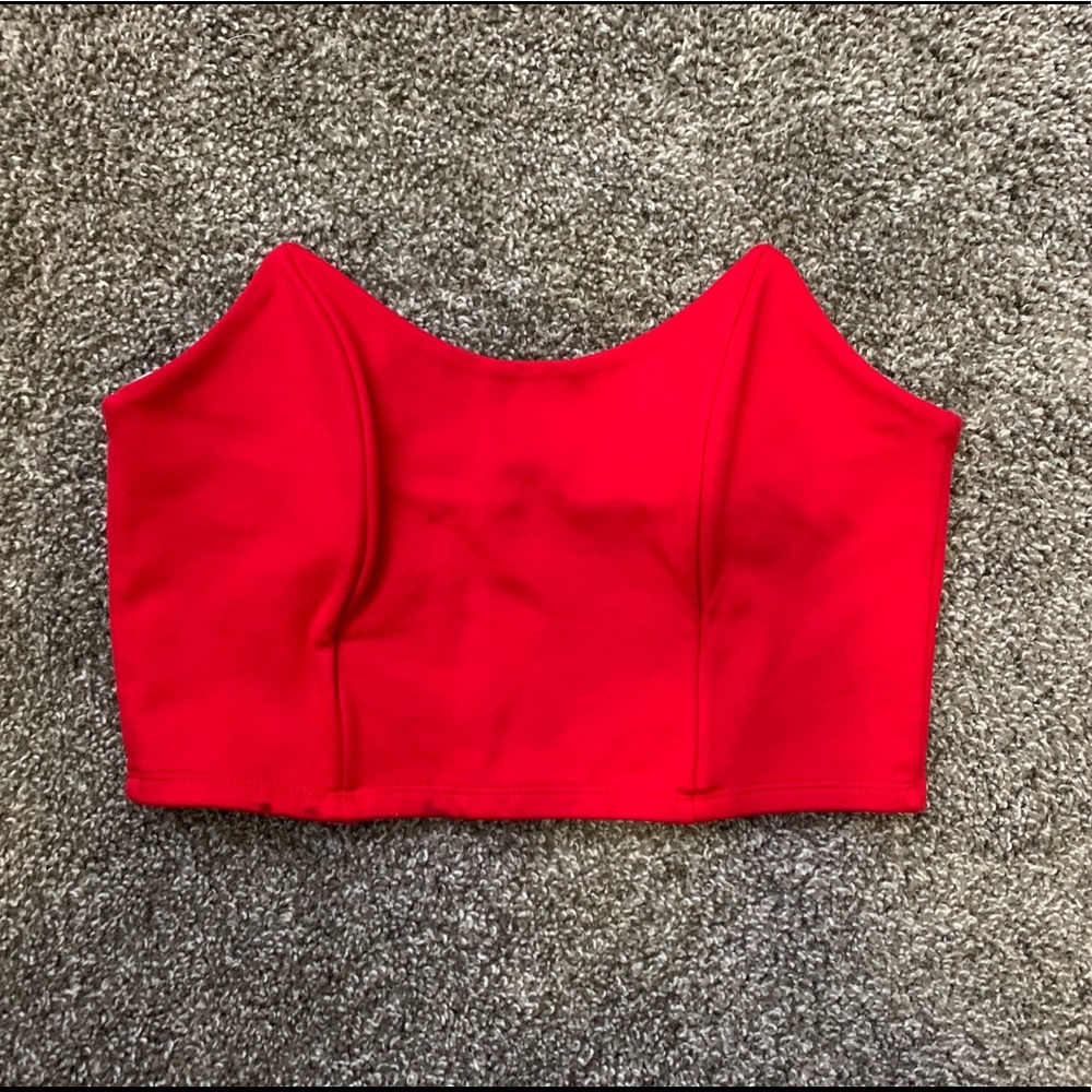 Red crop top